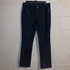 Nine West Date Night Fit Straight Dark Denim Sz 8r